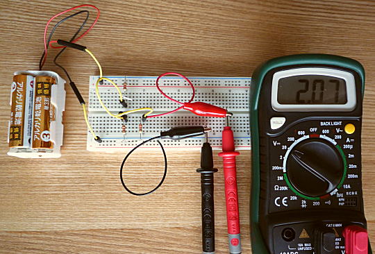 抵抗分圧回路の電圧測定(3)